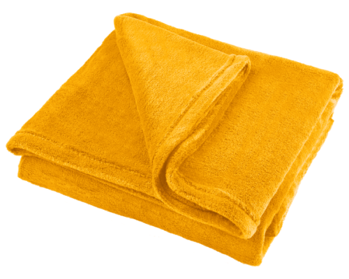 Koc polarowy 150x200 cm żółty Teesa