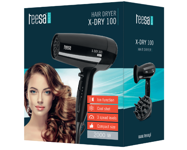 Suszarka do włosów jonizacja 2000W Teesa X-DRY 100