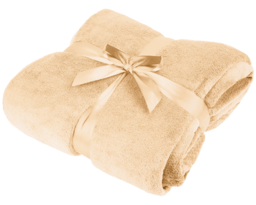 Koc polarowy 200x220 cm kremowy Teesa