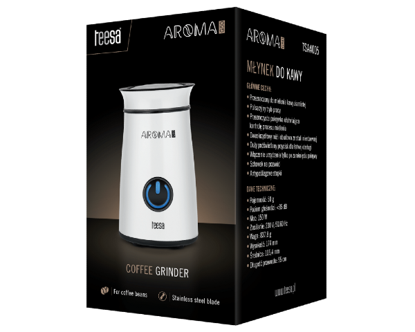 Młynek elektryczny do mielenia kawy orzechów Teesa Aroma G50