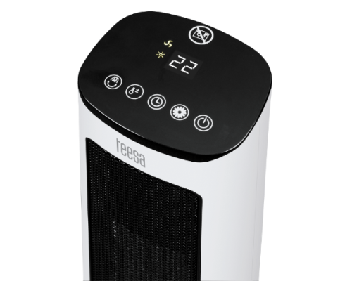 Termowentylator kolumnowy z funkcją imitacji kominka + pilot