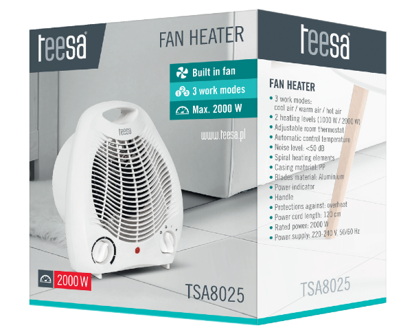 farelka 2000W Teesa TSA8025 - opakowanie