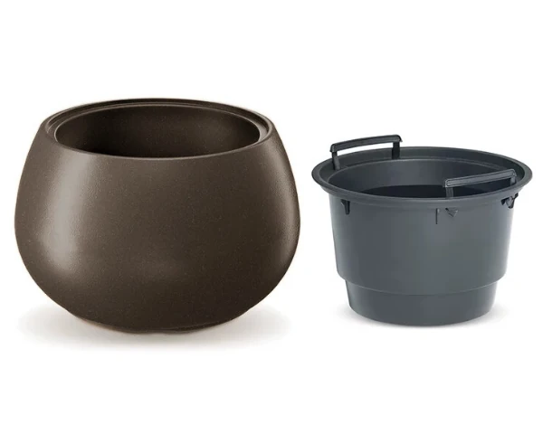 prosperplast donica okragla z wkladem heos eco wood