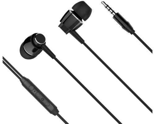 Słuchawki przewodowe z mikrofonem dokanałowe czarne Kruger&Matz B1