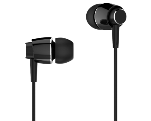 Słuchawki przewodowe z mikrofonem dokanałowe czarne Kruger&Matz B1