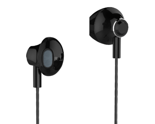 Słuchawki douszne z mikrofonem przewodowe czarne Kruger&Matz B2