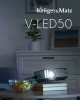 Projektor LED Wi-Fi  50-120 cali z pilotem Kruger&Matz V-LED50 w pokoju aranzacja lifestyle