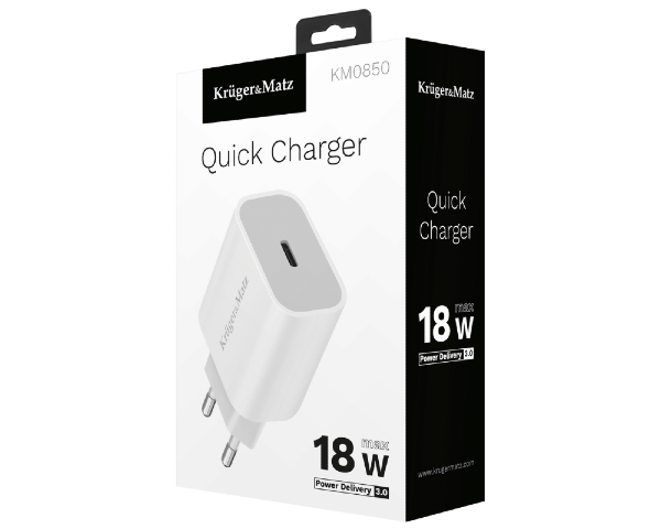 Ładowarka sieciowa USB-C z szybkim ładowaniem KM0850