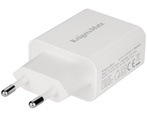 Ładowarka sieciowa USB z szybkim ładowaniem QC KM0851