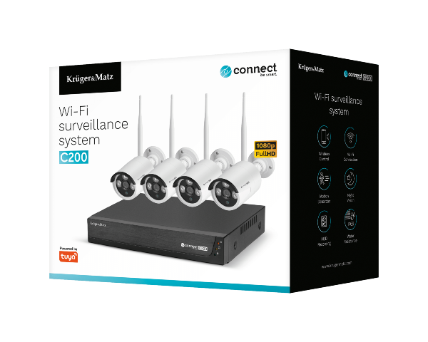 Zestaw do monitoringu WiFi Kruger Matz Connect C200 Tuya