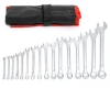 Klucze płaskie oczkowe zestaw 16 szt 6-19, 22, 24 mm KD10922
