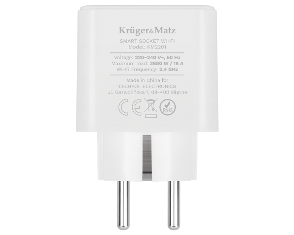 Inteligentne gniazdo WiFi sieciowe Kruger&Matz Connect P3 Tuya - 6