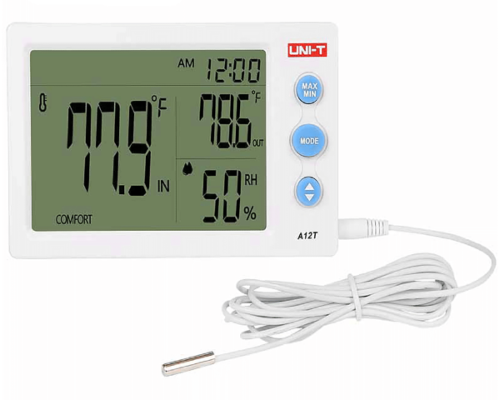 Stacja pogodowa Uni-T A12T -  widok z frontu