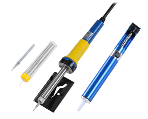 Zestaw lutowniczy 920B - lutownica odsysacz cyna grot podstawka