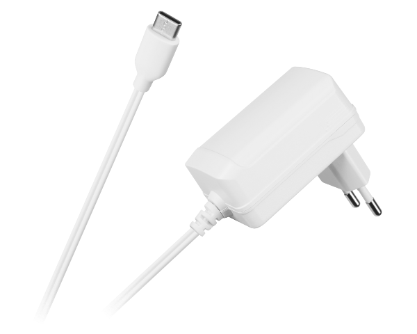 Lampka na biurko LED regulowana biała z zegarem - kabel