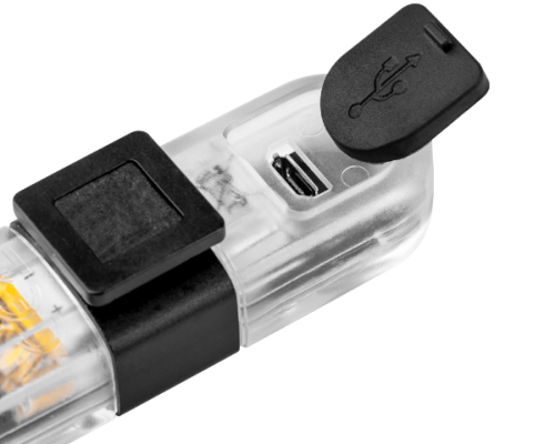 Lampka rowerowa LED USB 2szt przód tył zestaw Rebel URZ3493