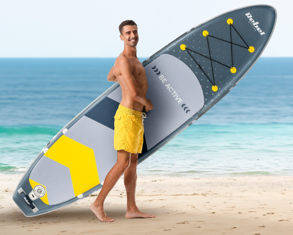 Deska pompowana SUP zestaw wiosła pompka 350x81x15cm Rebel