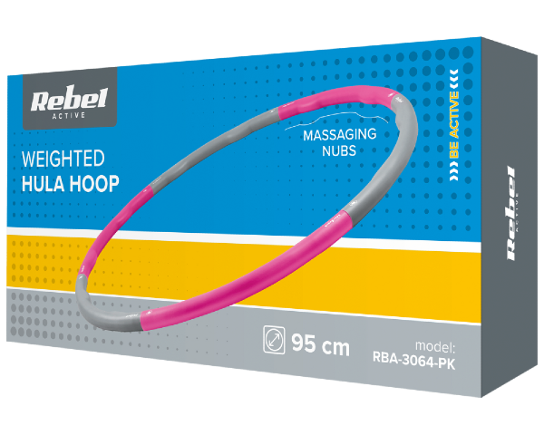 Hula Hop odchudzające koło 95cm regulowane Rebel RBA-3064-PK