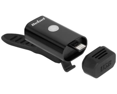 Akumulatorowa lampka rowerowa przednia LED 100m Rebel URZ3494