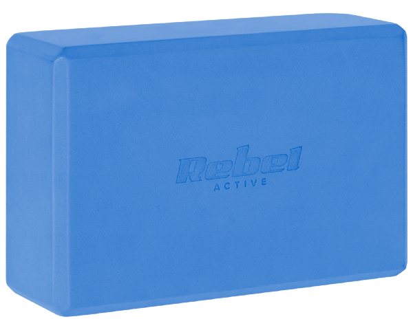 Kostka klocek do jogi z pianki EVA 120g niebieski Rebel Active