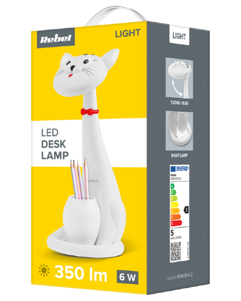 Lampka LED na biurko dla dzieci Kot z regulacją Rebel