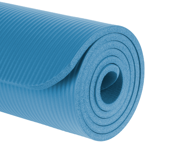 Mata gimnastyczna do ćwiczeń 183x61cm 1cm niebieska Rebel Active