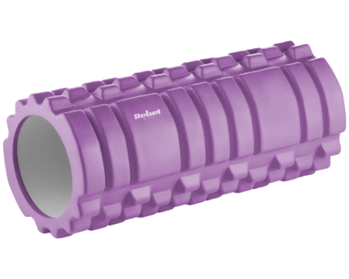 Wałek do masażu ćwiczeń roller 14x33cm fioletowy Rebel RBA-3050-PU