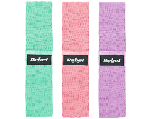 Zestaw 3 gum do ćwiczeń materiałowych oporowych Rebel RBA-3003
