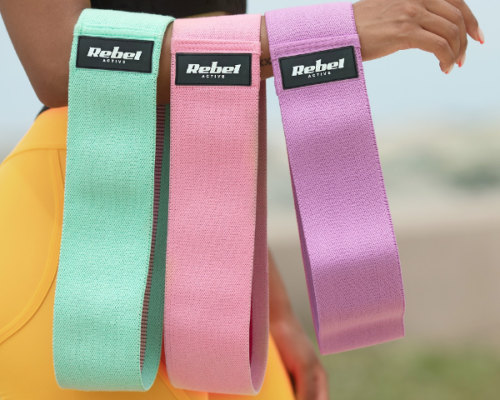 Zestaw 3 gum do ćwiczeń materiałowych oporowych Rebel RBA-3003