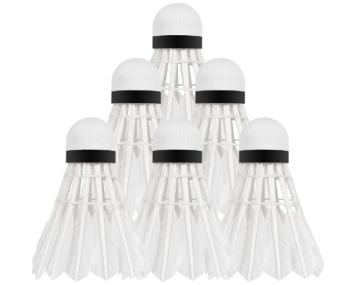 Lotki piórowe do badmintona z pierza 6szt tuba Rebel Active