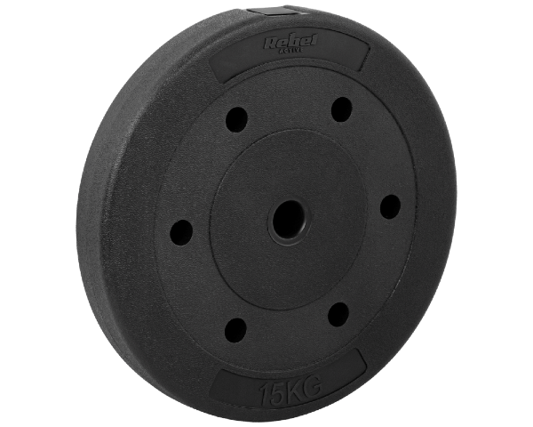 Obciążenia na siłownię bitumiczne 30kg zestaw 2x15kg Rebel RBA-2104