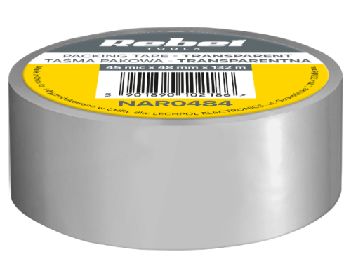 Taśma pakowa transparentna 48 mm x 132 m Rebel