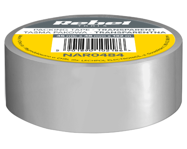 Taśma pakowa transparentna 48 mm x 132 m Rebel