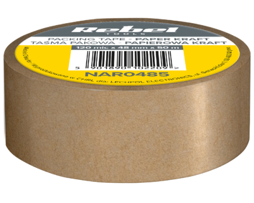 Taśma pakowa papierowa 48 mm x 50 m 120mic Rebel