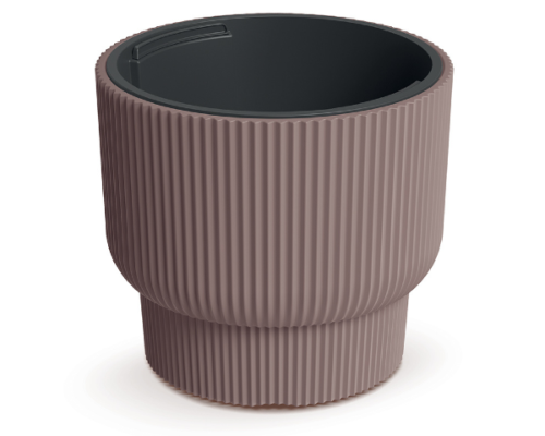 Doniczka mrozoodporna 14 l z wkladem 10 l kolor bordowy Milly