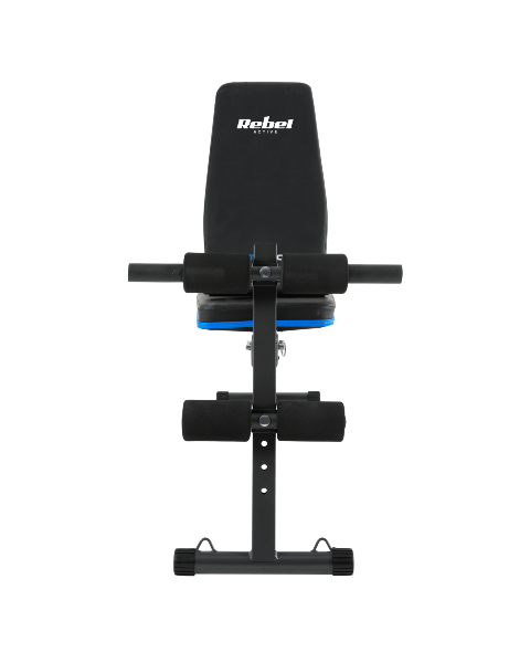 Ławka treningowa skośna z blokadą nóg i gumami Rebel Active
