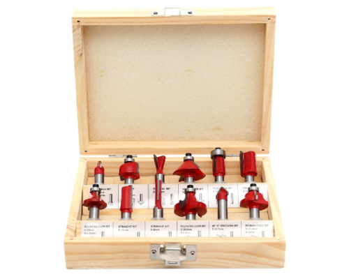 Frezy do drewna zestaw 12 szt 8mm KD10282