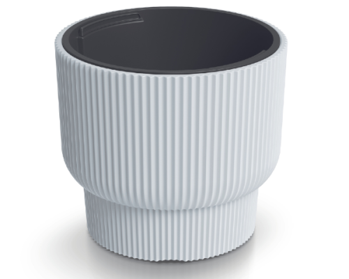 Doniczka mrozoodporna 14 l z wkladem 10 l kolor bialy Milly Pods