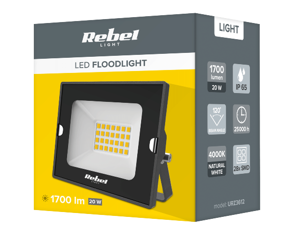 Reflektor LED 20W 230 V 4000K Rebel