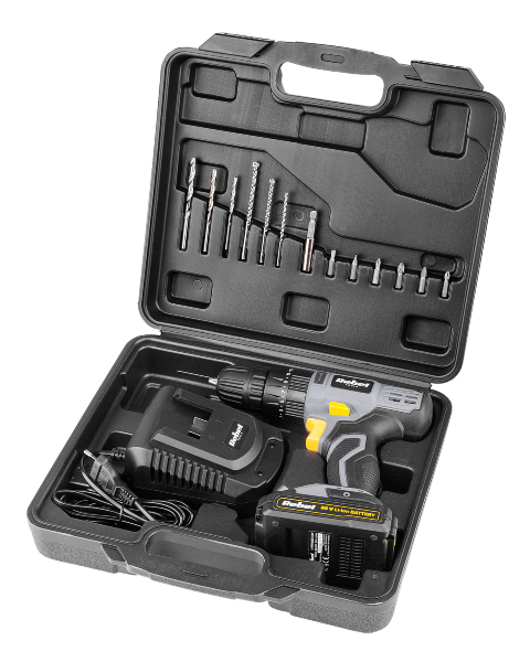 Wiertarko-wkrętarka udarowa akumulatorowa 20V 2A + akcesoria