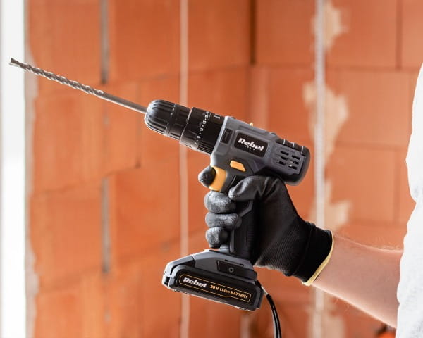 Wiertarko-wkrętarka udarowa akumulatorowa 20V 2A + akcesoria