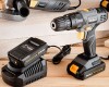 Wiertarko-wkrętarka udarowa akumulatorowa 20V 2A + akcesoria