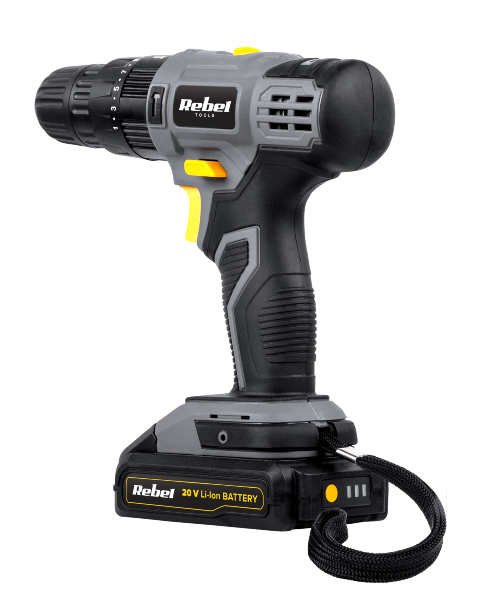 Wiertarko-wkrętarka udarowa akumulatorowa 20V 2A + akcesoria