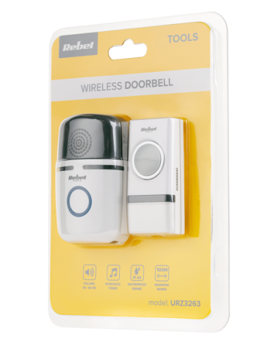 Dzwonek do drzwi bezprzewodowy z wtyczką na 230V 48 melodii