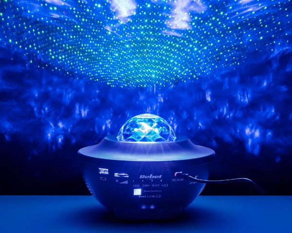 Projektor LED z głośnikiem Bluetooth projekcja nocnego nieba