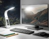 Lampka Led na biurko biała z zegarem termometrem datownikiem