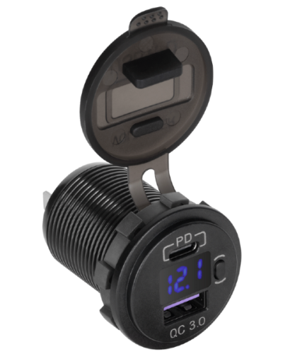 Ładowarka samochodowa USB USB-C Quick Charge PY-CHR0006