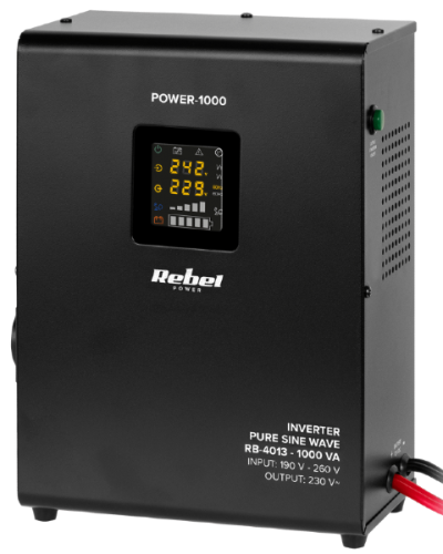 Zasilacz awaryjny naścienny 12V 230V 700W Rebel Power 1000