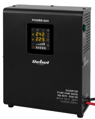 Zasilacz awaryjny naścienny 12V 230V 300W Rebel Power 500