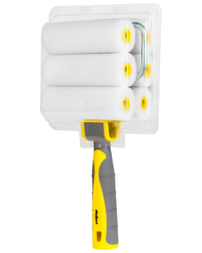 Zestaw 6 wałków malarskich z gąbki + rękojeść Rebel RB-1118